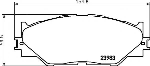 PAGID T1541 Комплект гальмівних колодок, дискове гальмо