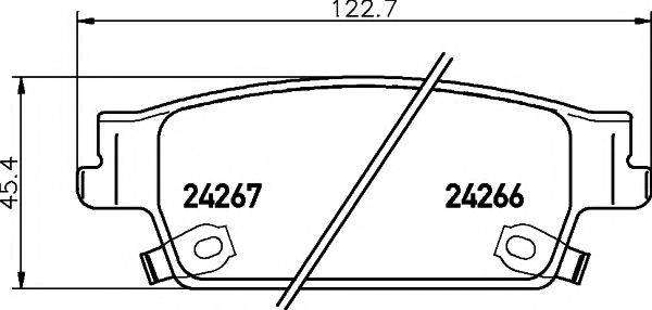 PAGID T1540 Комплект гальмівних колодок, дискове гальмо