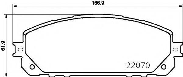 PAGID T2467 Комплект гальмівних колодок, дискове гальмо