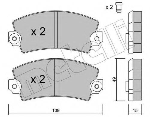 METELLI 2200050 Комплект гальмівних колодок, дискове гальмо