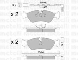 METELLI 2201171K Комплект гальмівних колодок, дискове гальмо