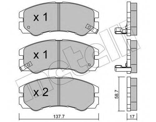 METELLI 2203570 Комплект гальмівних колодок, дискове гальмо