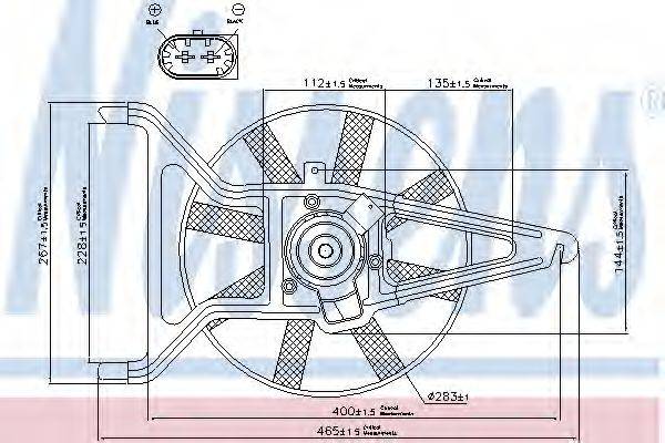 NISSENS 85041 Вентилятор, охолодження двигуна