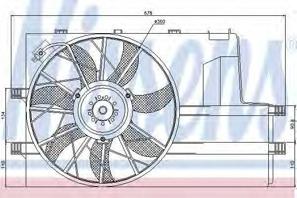 NISSENS 85078 Вентилятор, охолодження двигуна