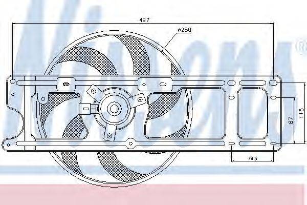 NISSENS 85254 Вентилятор, охолодження двигуна