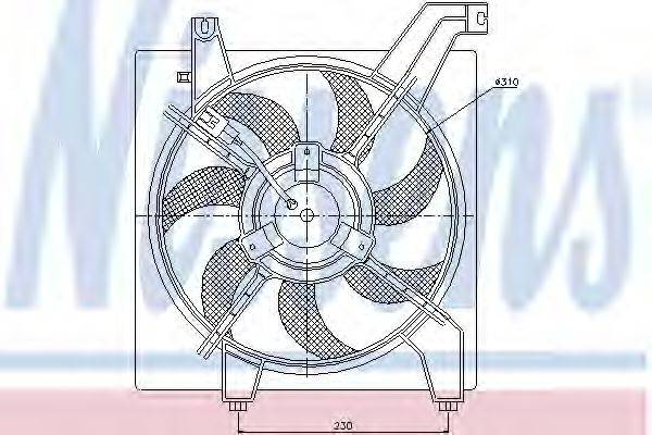 NISSENS 85368 Вентилятор, охолодження двигуна