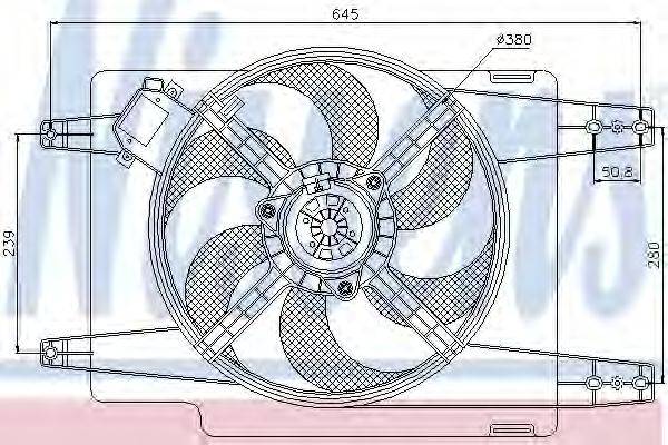 NISSENS 85376 Вентилятор, охолодження двигуна