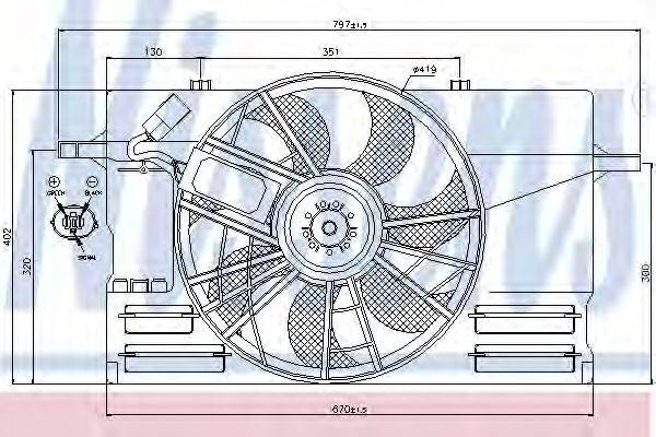 NISSENS 85492 Вентилятор, охолодження двигуна