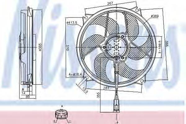 NISSENS 85561 Вентилятор, охолодження двигуна