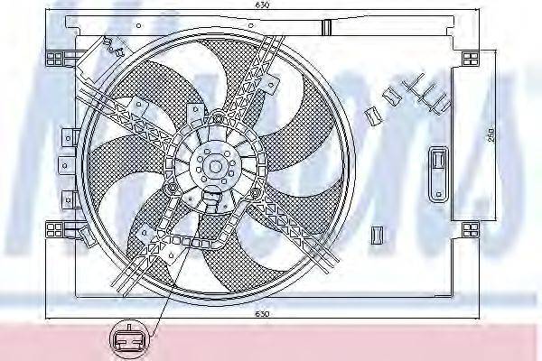 NISSENS 85563 Вентилятор, охолодження двигуна