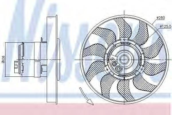 NISSENS 85619 Вентилятор, охолодження двигуна