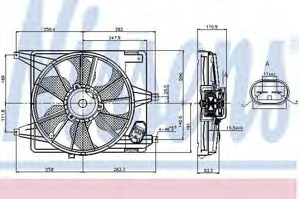 NISSENS 85708 Вентилятор, охолодження двигуна