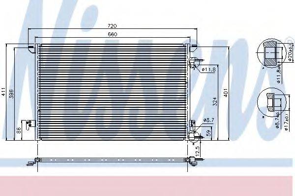 NISSENS 94598 Конденсатор, кондиціонер