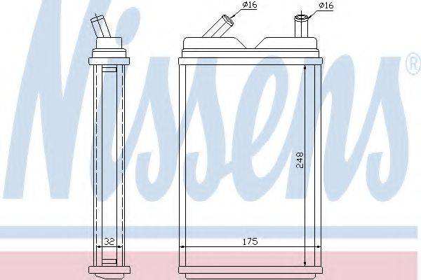 NISSENS 73624 Теплообмінник, опалення салону