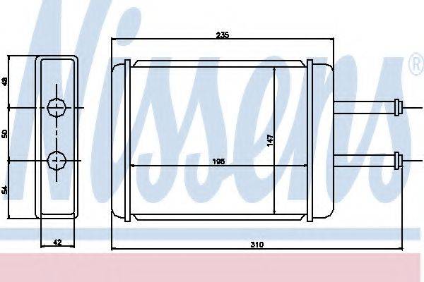 NISSENS 77506 Теплообмінник, опалення салону