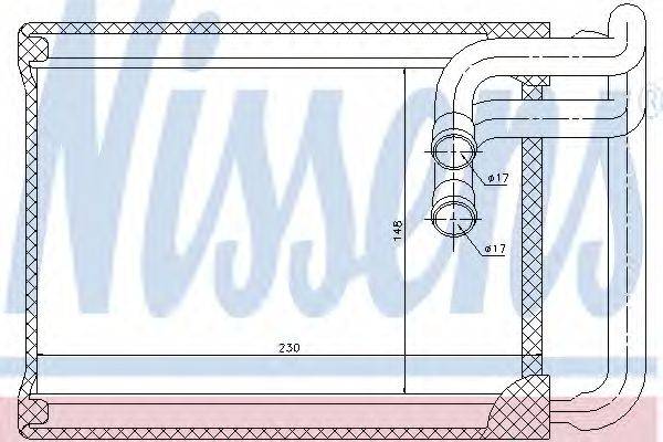 NISSENS 77622 Теплообмінник, опалення салону