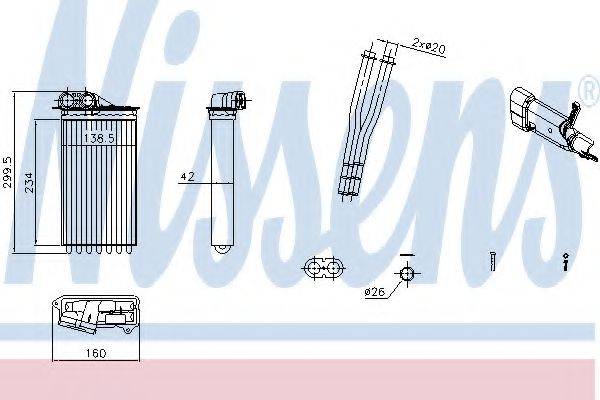 NISSENS 71161 Теплообмінник, опалення салону