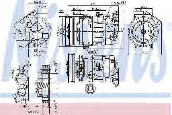 NISSENS 890044 Компресор, кондиціонер