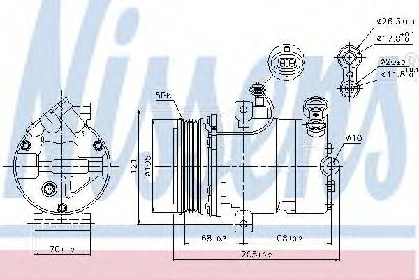 NISSENS 89024 Компресор, кондиціонер