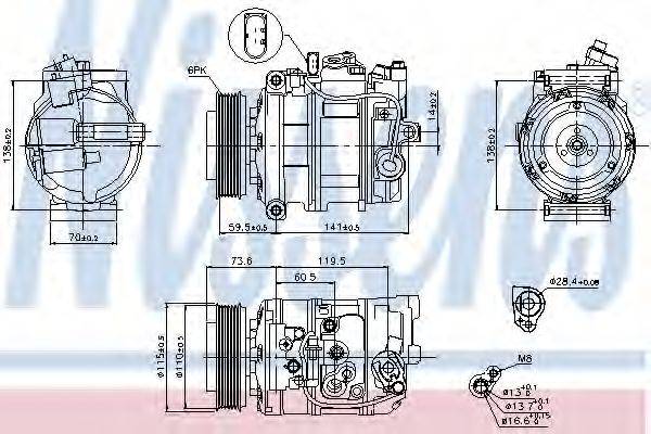 NISSENS 89092 Компресор, кондиціонер