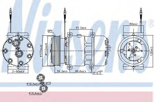 NISSENS 89168 Компресор, кондиціонер