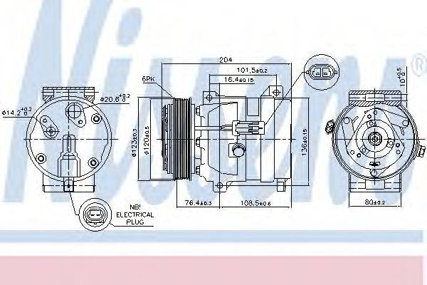 NISSENS 89217 Компресор, кондиціонер