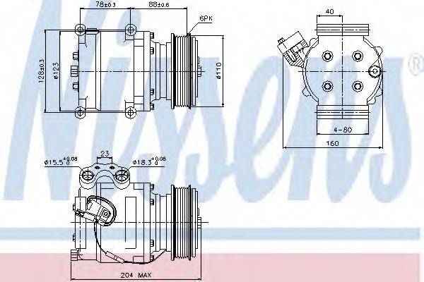 NISSENS 89230 Компресор, кондиціонер