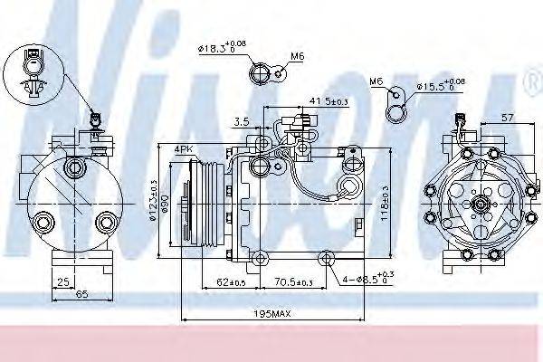 NISSENS 89349 Компресор, кондиціонер