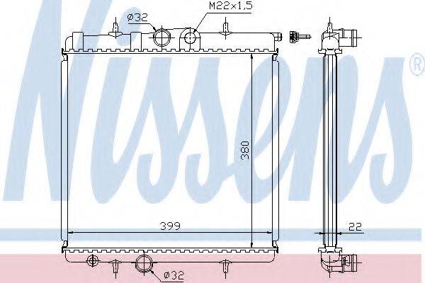 NISSENS 63708A Радіатор, охолодження двигуна