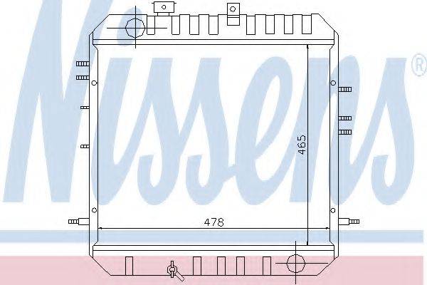 NISSENS 62808 Радіатор, охолодження двигуна