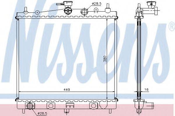 NISSENS 62902A Радіатор, охолодження двигуна