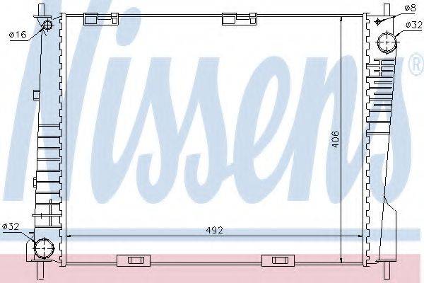 NISSENS 67283 Радіатор, охолодження двигуна
