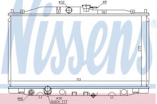 NISSENS 68604 Радіатор, охолодження двигуна