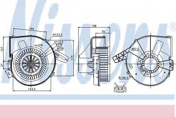 NISSENS 87028 Вентилятор салону