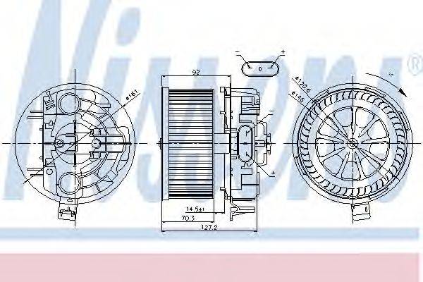 NISSENS 87043 Вентилятор салону