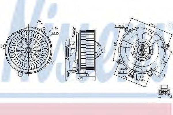 NISSENS 87104 Вентилятор салону