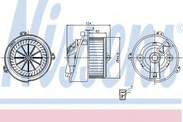 NISSENS 87129 Вентилятор салону