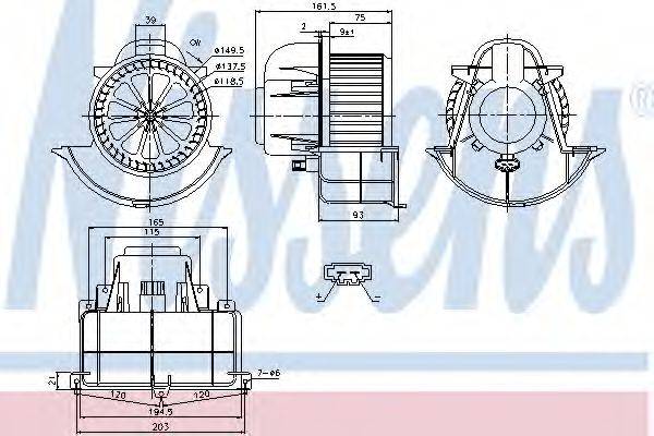 NISSENS 87139 Вентилятор салону