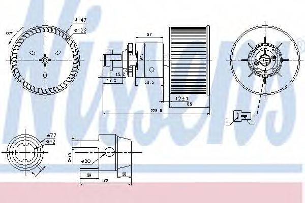 NISSENS 87149 Вентилятор салону