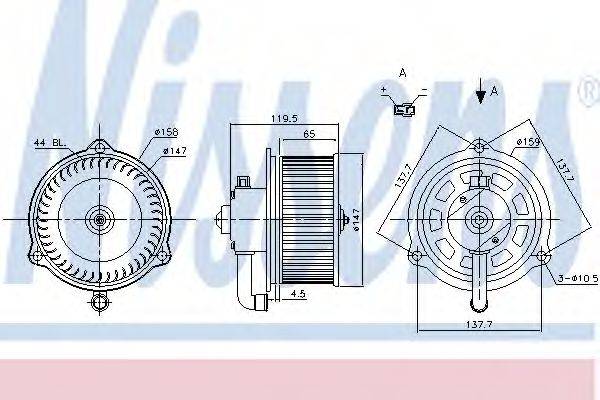 NISSENS 87159 Вентилятор салону