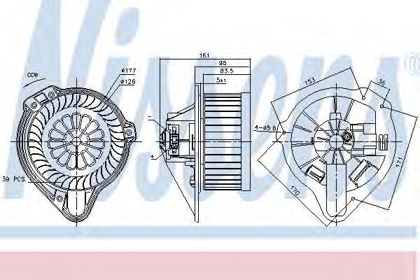 NISSENS 87170 Вентилятор салону