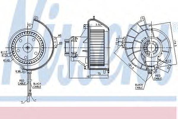 NISSENS 87188 Вентилятор салону