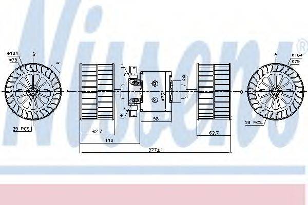 NISSENS 87189 Вентилятор салону