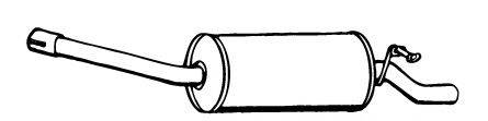 WALKER 12701 Глушник вихлопних газів кінцевий