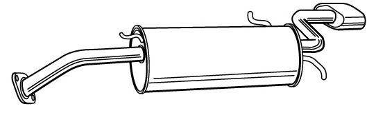 WALKER 22257 Глушник вихлопних газів кінцевий