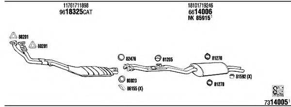 WALKER BW32518 Система випуску ОГ