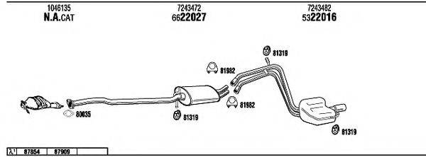 WALKER FO31535 Система випуску ОГ