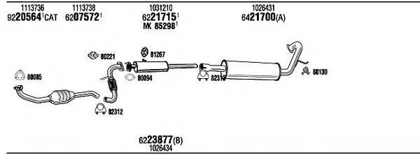 WALKER FO33008 Система випуску ОГ