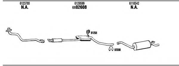 WALKER FO55302 Система випуску ОГ