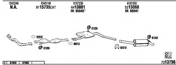 WALKER FO56036A Система випуску ОГ